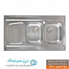 سینک ظرفشویی نیل لگن راست روکار 60*120