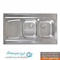 سینک ظرفشویی نیل لگن راست روکار 60*120